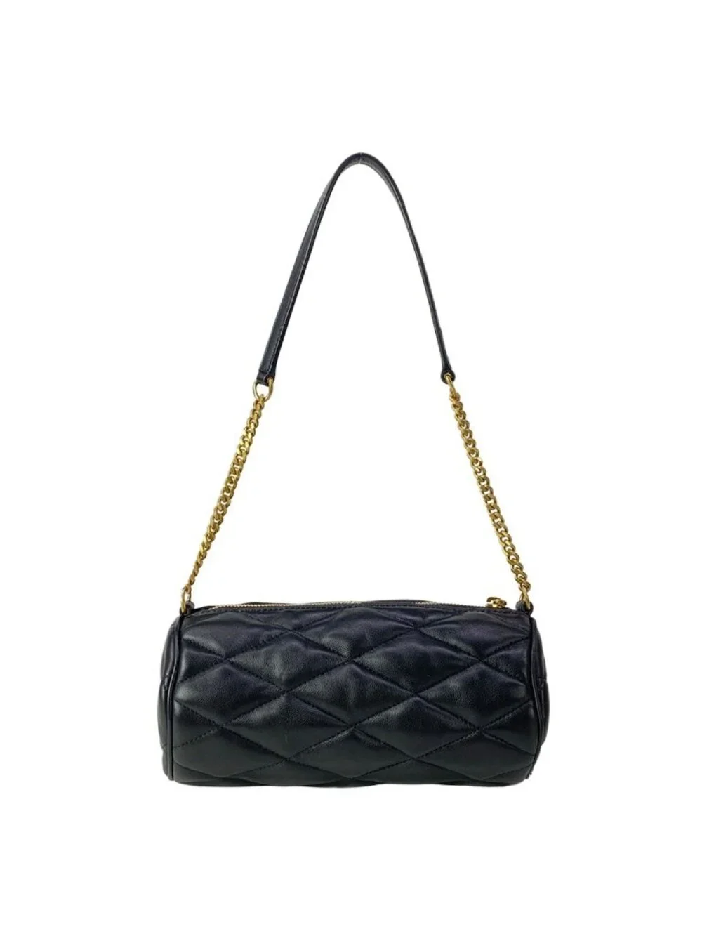 Saint Laurent Paris Shoulder Bag Sade Mini Tube Black Quilted Chain Leather